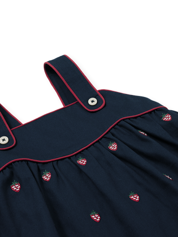 Mini Strawberry Embroidered Dress