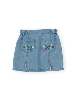 Wild Strawberry Chambray Skirt