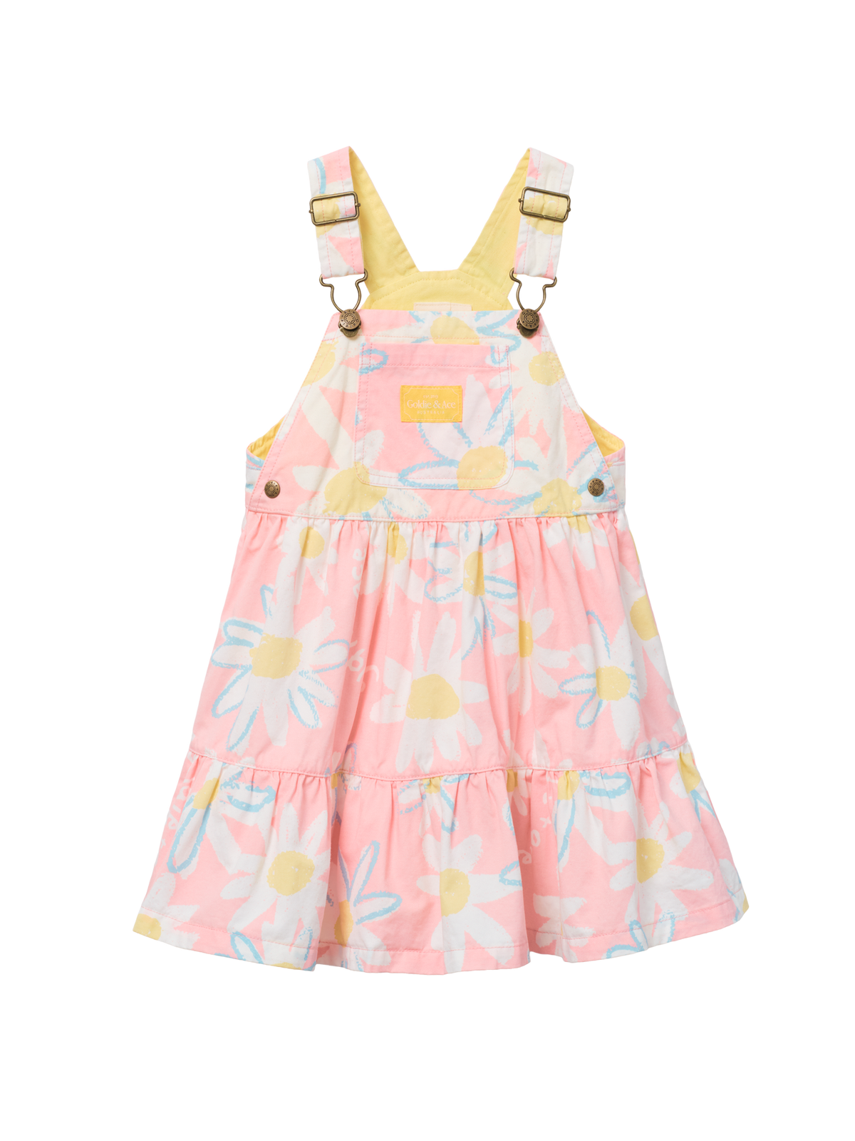 Pink Daisy Pinafore Dress
