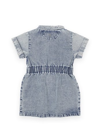 Piper Pinstripe Denim Belted Dress