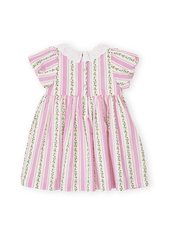 Antique Stripe Strawberry Flo Smocked Dress