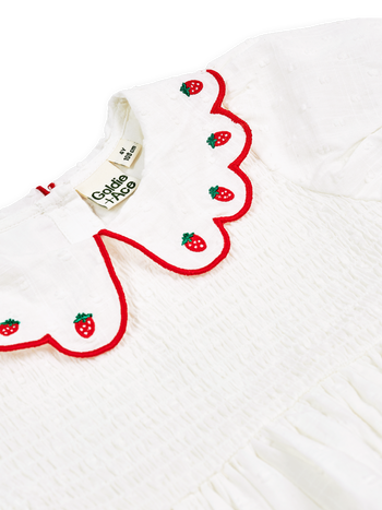 Sweet Strawberry Flo Smocked Dress