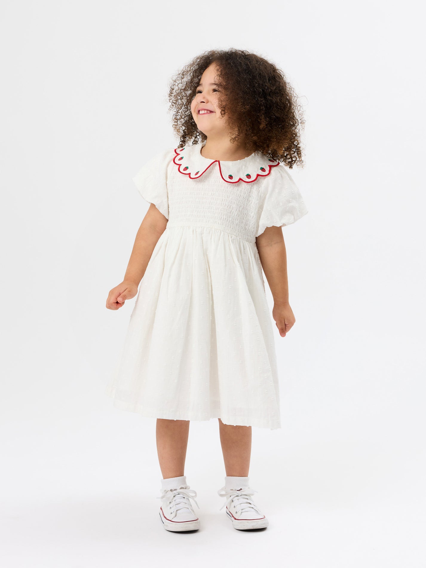 Sweet Strawberry Flo Smocked Dress