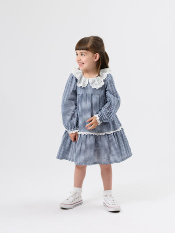 Gingham Collared Dress