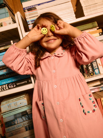 Wild Strawberry Corduroy Collar Dress