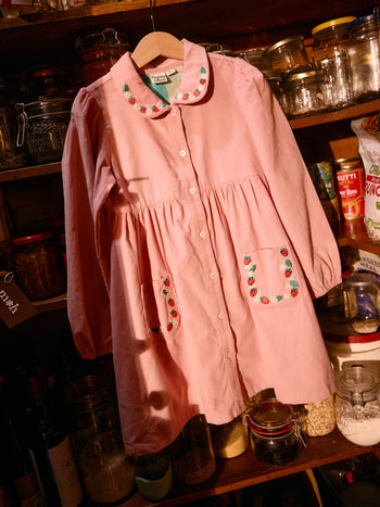 Wild Strawberry Corduroy Collar Dress