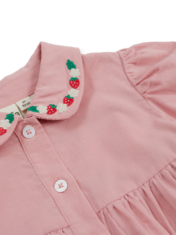 Wild Strawberry Corduroy Collar Dress
