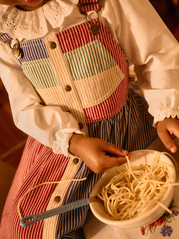 Patchwork Stripe Heidi Pinafore Dress