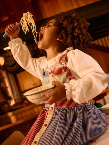 Patchwork Stripe Heidi Pinafore Dress