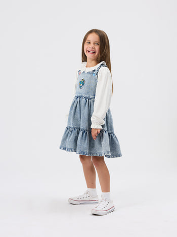 The Smurfette Pinafore Denim Dress