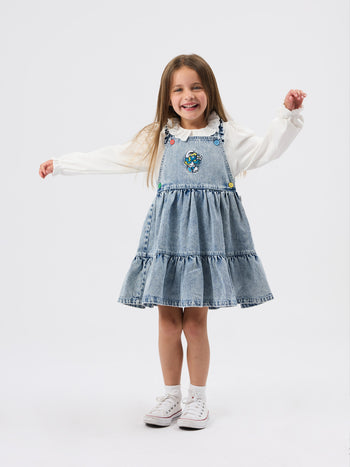 The Smurfette Pinafore Denim Dress