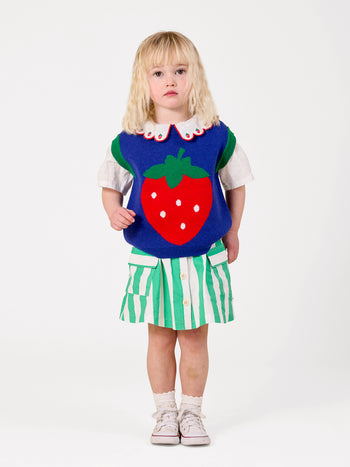 Happy Stripe Pocket Skirt