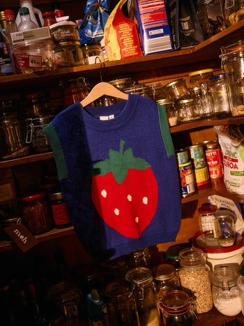 Jumbo Strawberry Knit Vest