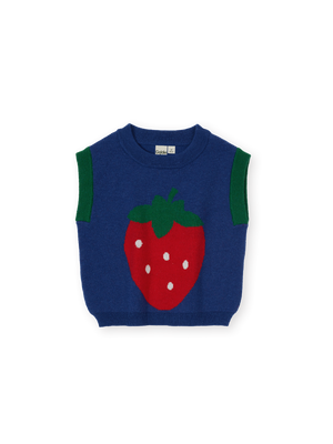 Jumbo Strawberry Knit Vest