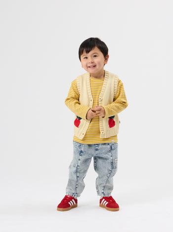 Essential Stripe Rib Top Yellow