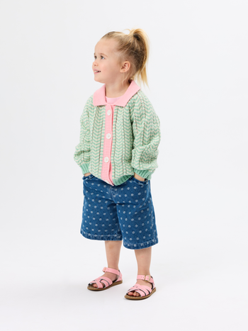 Spotty Denim Carpenter Shorts
