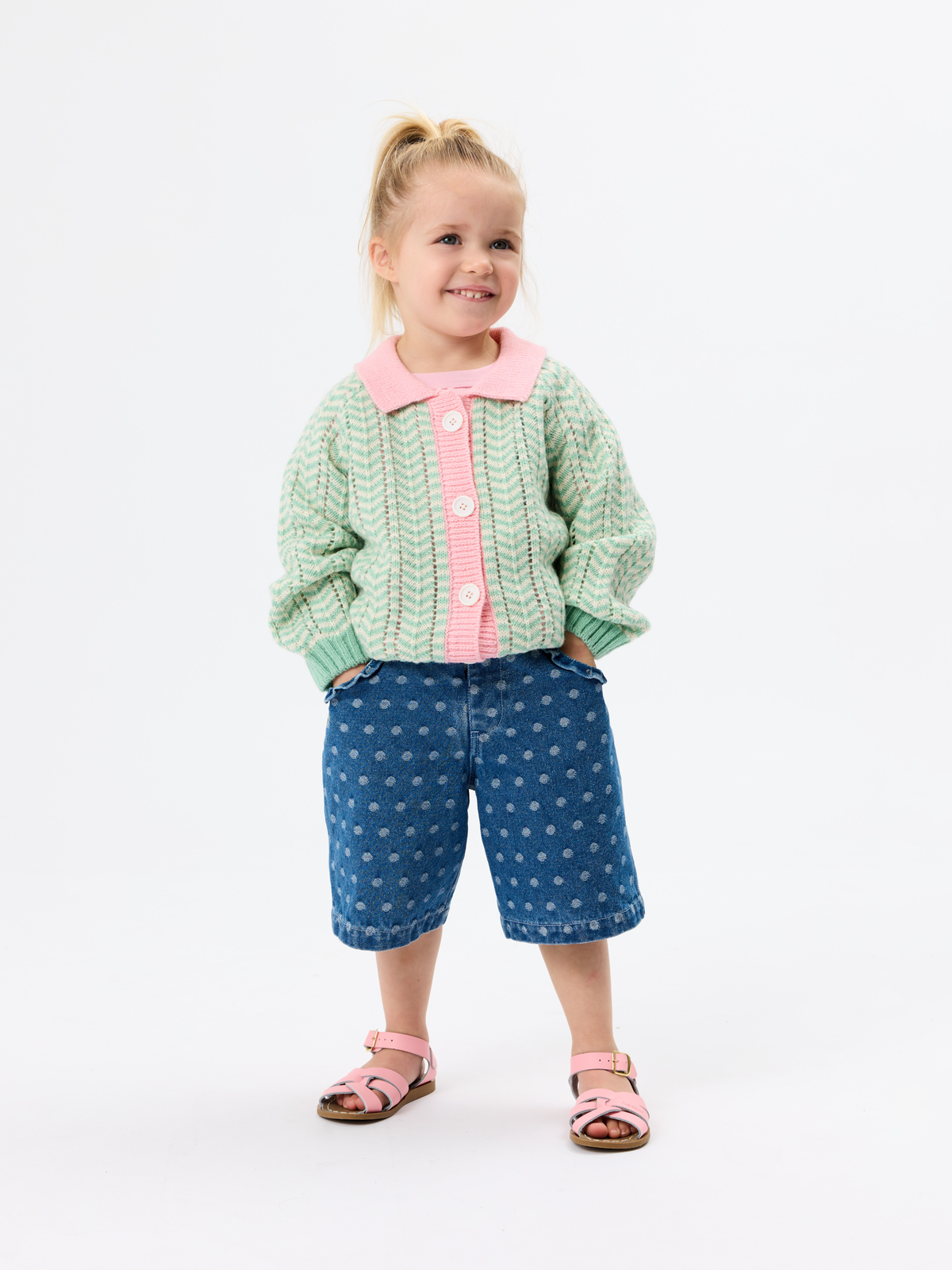 Spotty Denim Carpenter Shorts