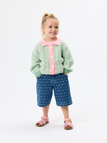 Spotty Denim Carpenter Shorts