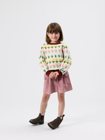 Corduroy Pocket Skirt Dusty Pink