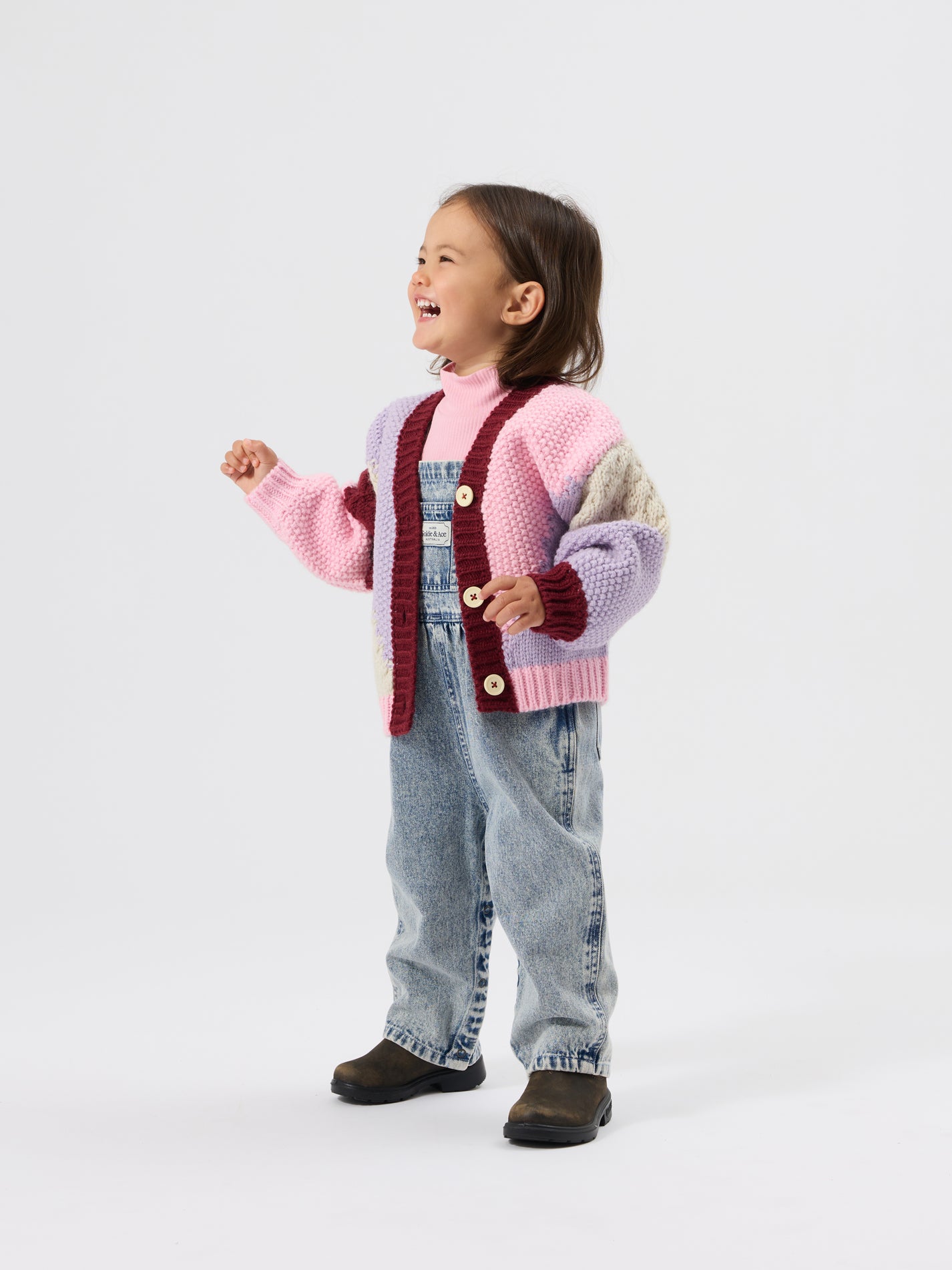 Colour Block Knit Cardigan