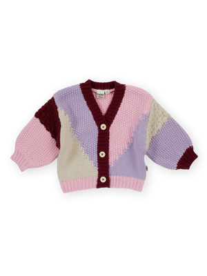 Colour Block Knit Cardigan