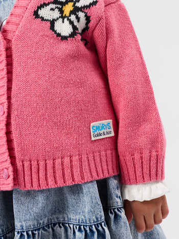 The Smurfs Flower Knit Cardigan