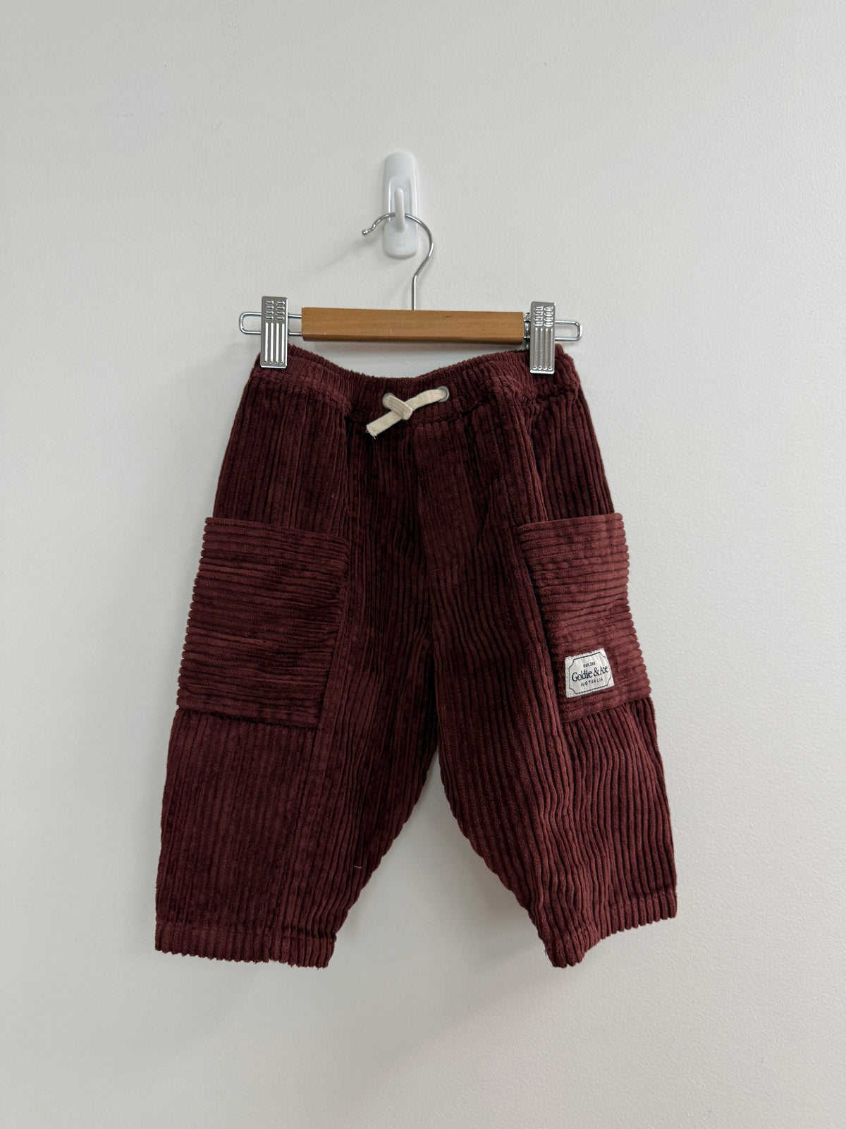 BROWN CORD KIT PANTS - 6-12M