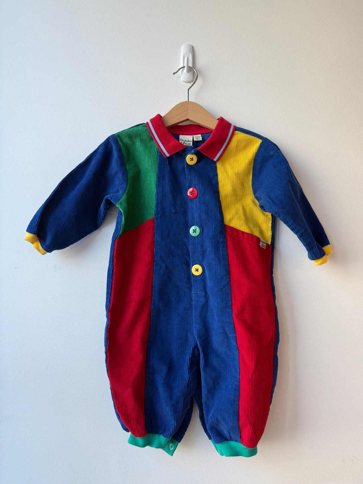 PRIMARY COLOUR BLOCK ROMPER - 6-12M
