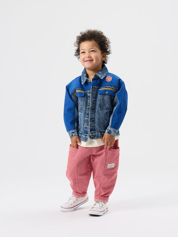 Colour Block Vintage Denim Jacket