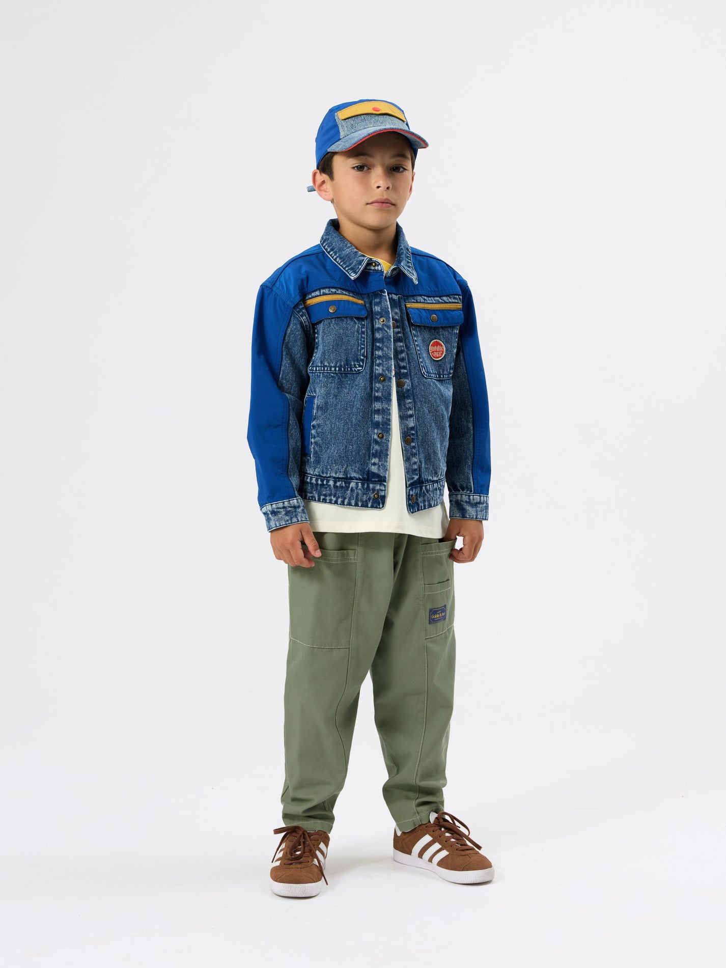 Colour Block Vintage Denim Jacket