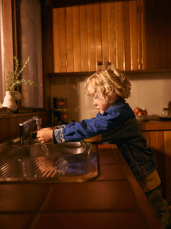 Colour Block Vintage Denim Jacket