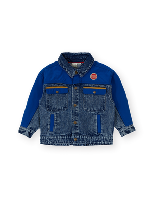 Colour Block Vintage Denim Jacket