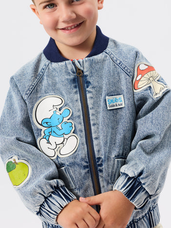The Smurfs Badge Bomber Jacket