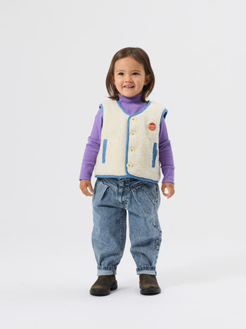 Reversible Chambray Button Vest