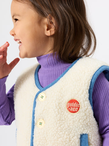 Reversible Chambray Button Vest