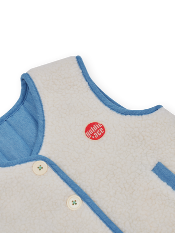 Reversible Chambray Button Vest