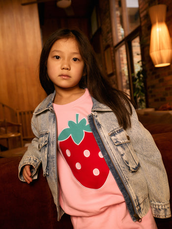 Jumbo Strawberry Piped Sweater