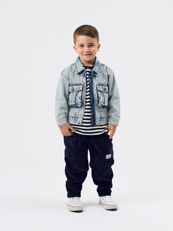 Essential Stripe Long Sleeve Top Navy