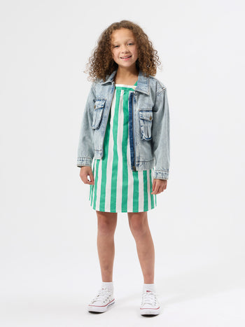 Happy Stripe A-Line Dress