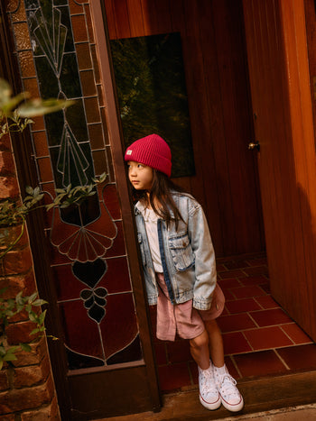 Corduroy Pocket Skirt Dusty Pink