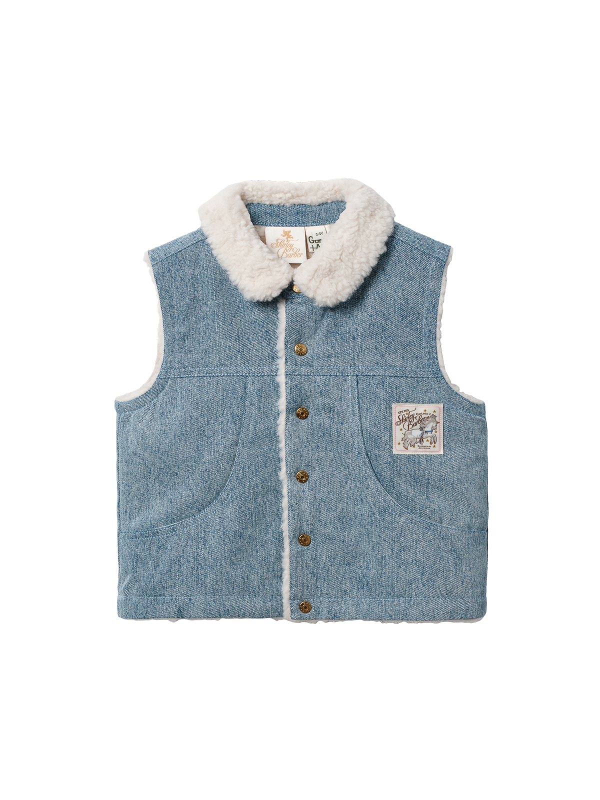 Shirley Barber Unicorn Denim Vest