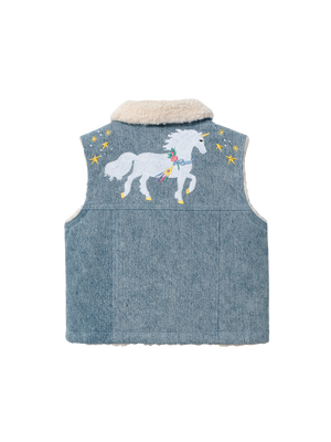 Shirley Barber Unicorn Denim Vest
