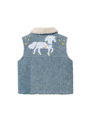 Shirley Barber Unicorn Denim Vest