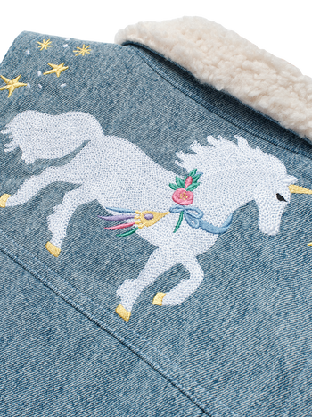 Shirley Barber Unicorn Denim Vest