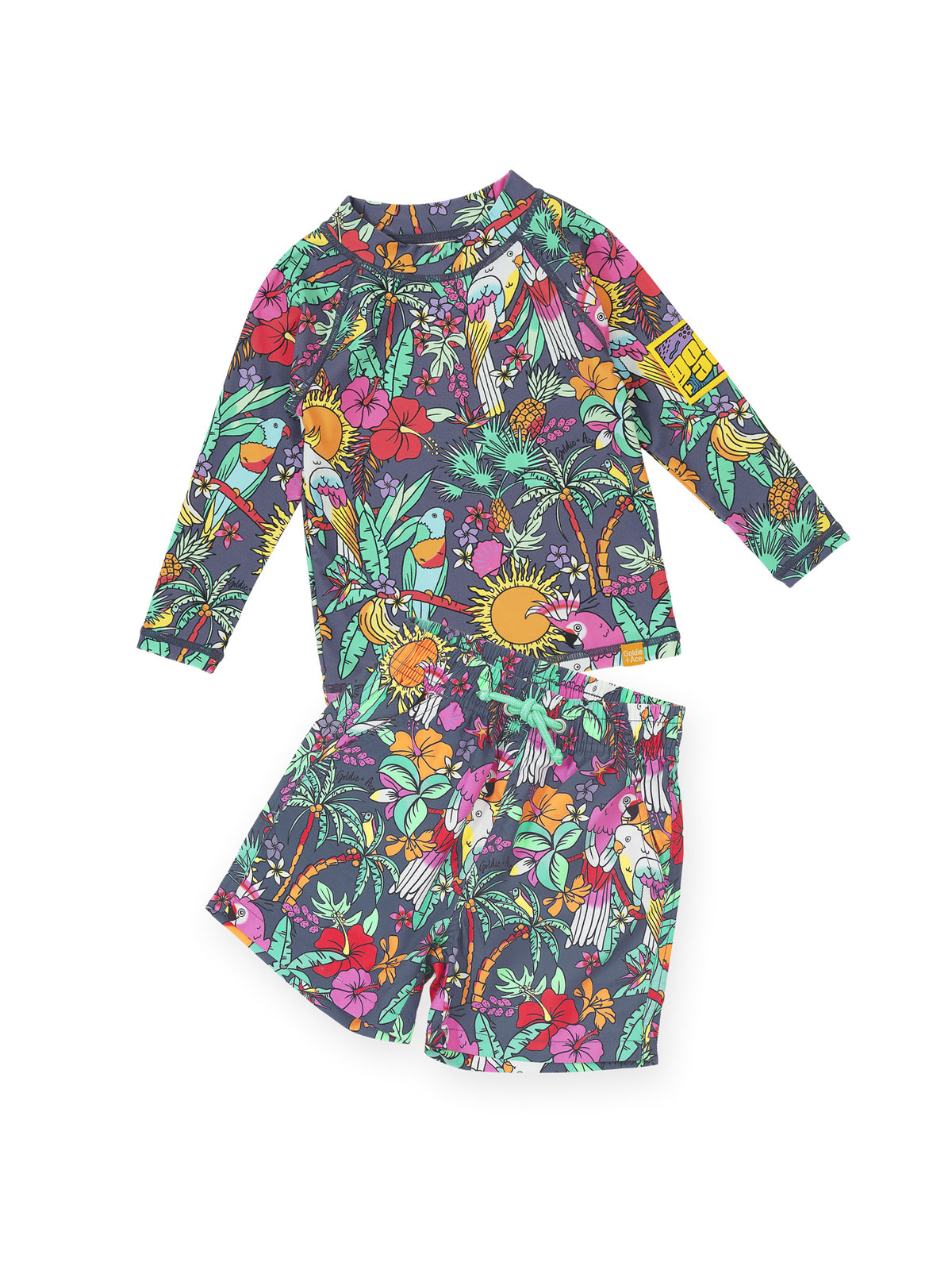 Paradise Rashguard Boardshorts Set