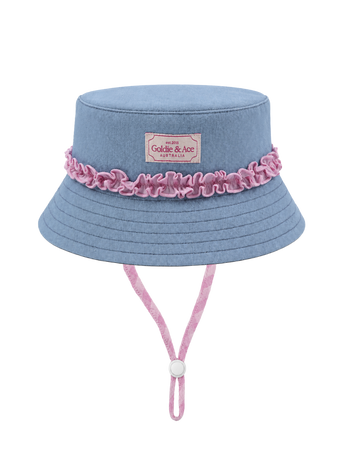 Chambray Frill Bucket Hat
