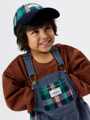 Austin Green Check Overalls