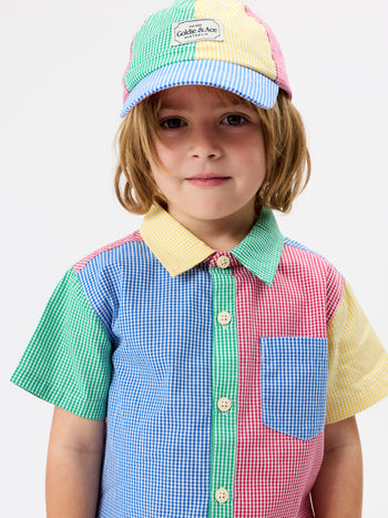 Gingham Colour Block Holiday Shirt