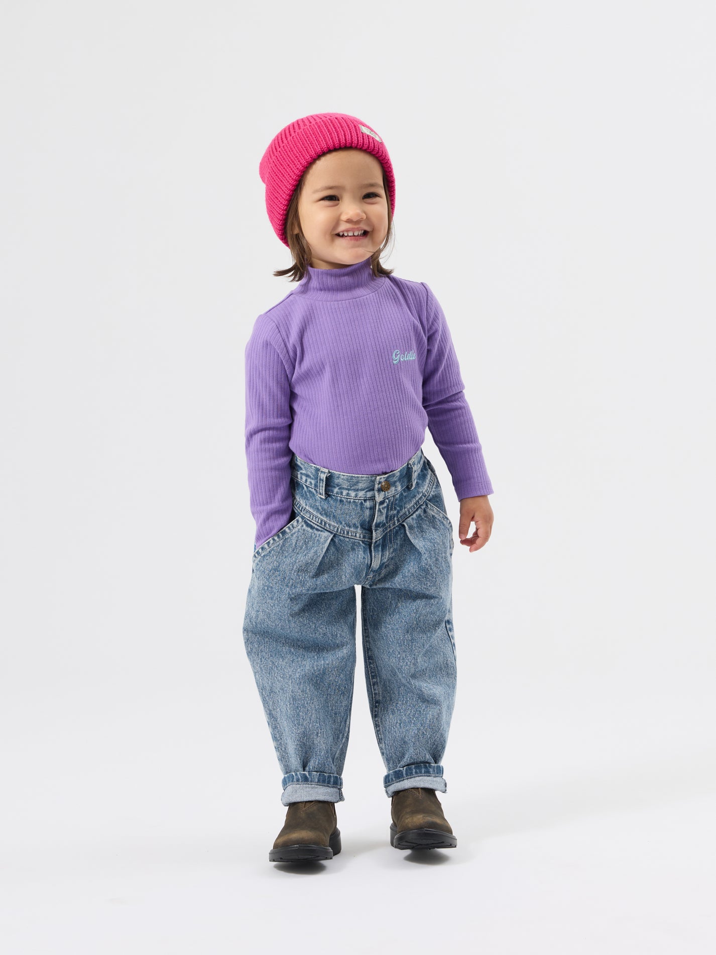 Embroidered Rib Skivvy Grape