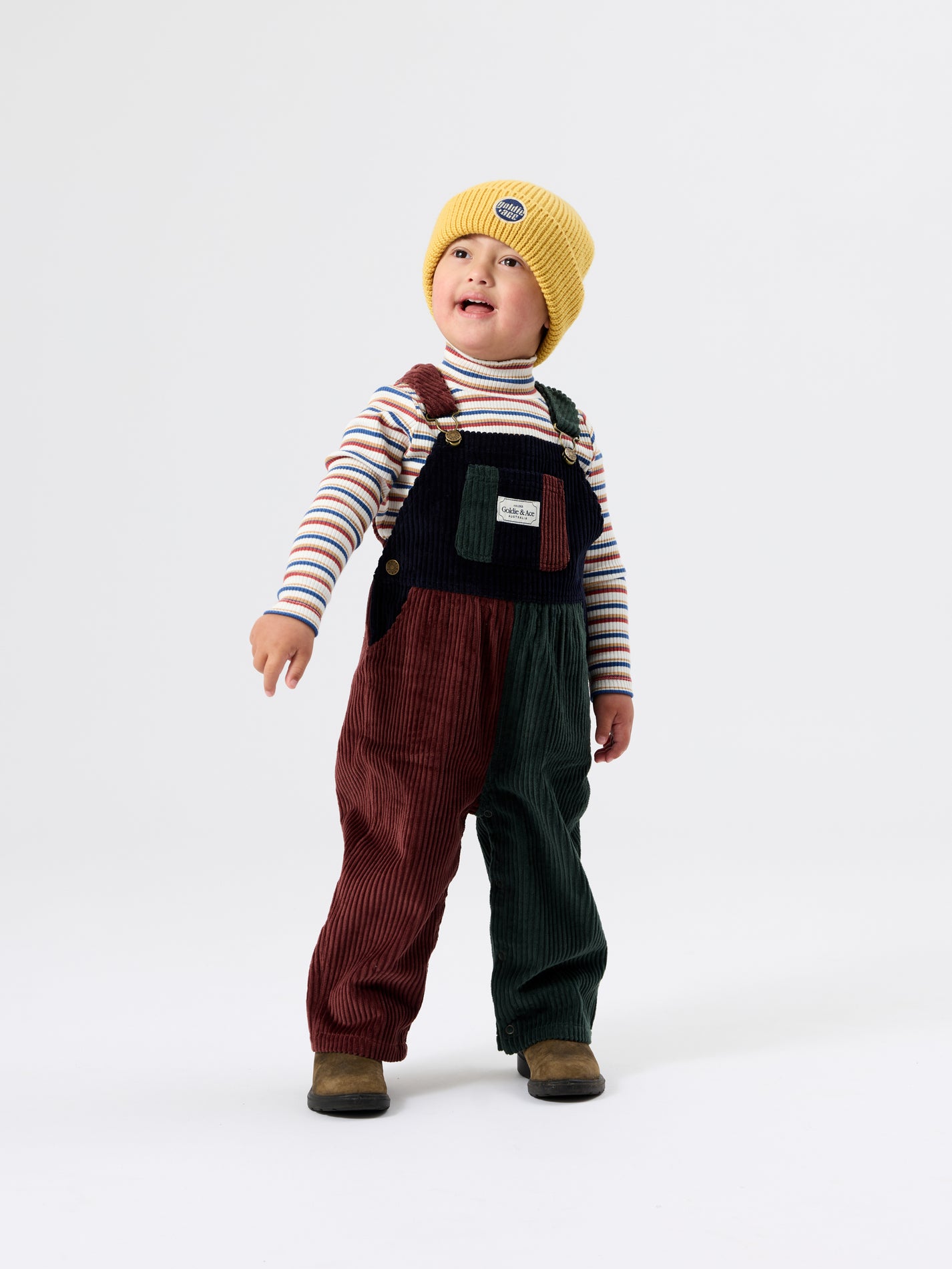Austin Corduroy Colour Block Overalls